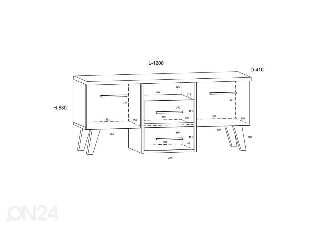 TV-alus Clon 120 cm suurendatud