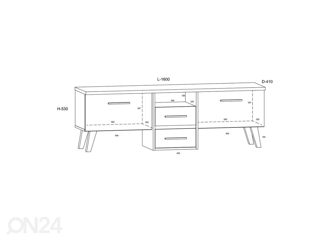 TV-alus Clon 160 cm suurendatud