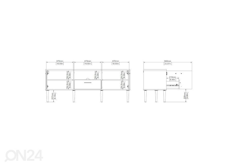 Tv-alus Media 147 cm suurendatud