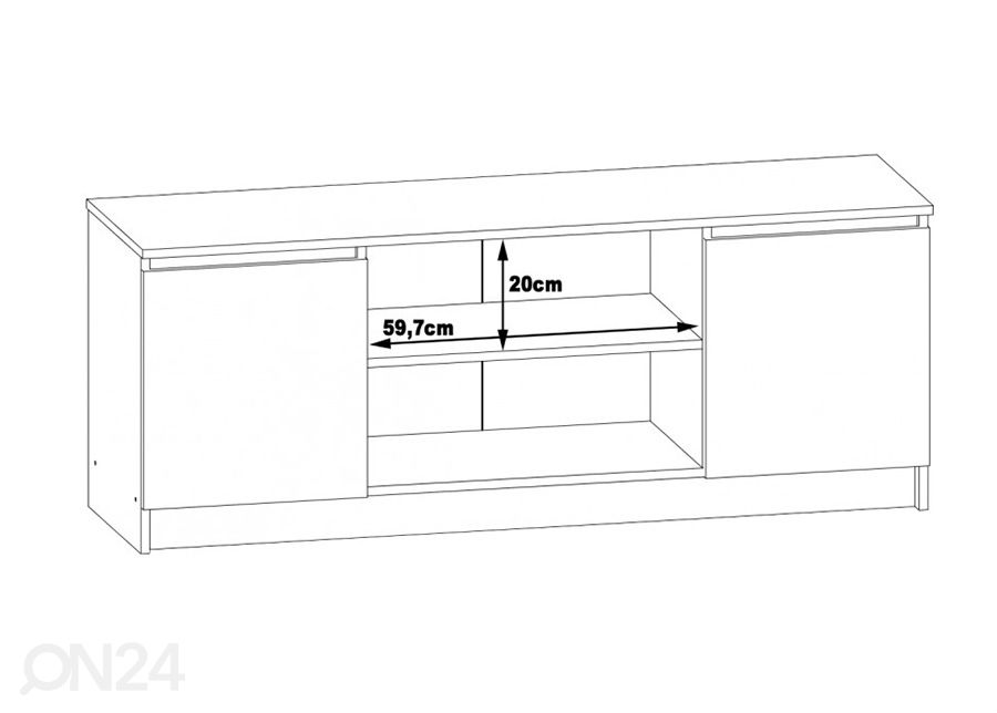 TV-alus Poznan 140 cm suurendatud