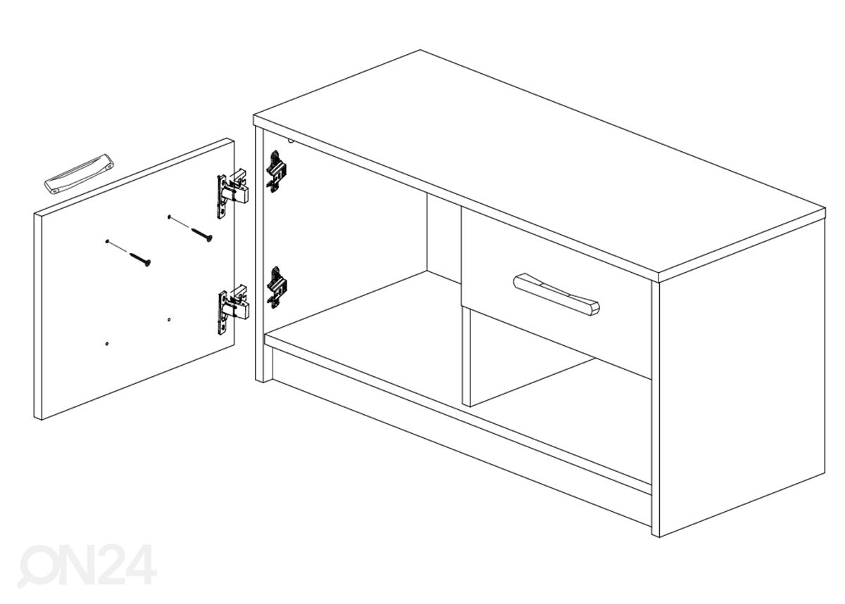 TV-alus Tips 83,4 cm suurendatud