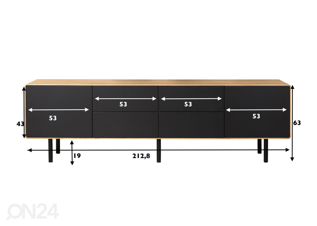 TV-alus Tokyo 213 cm suurendatud