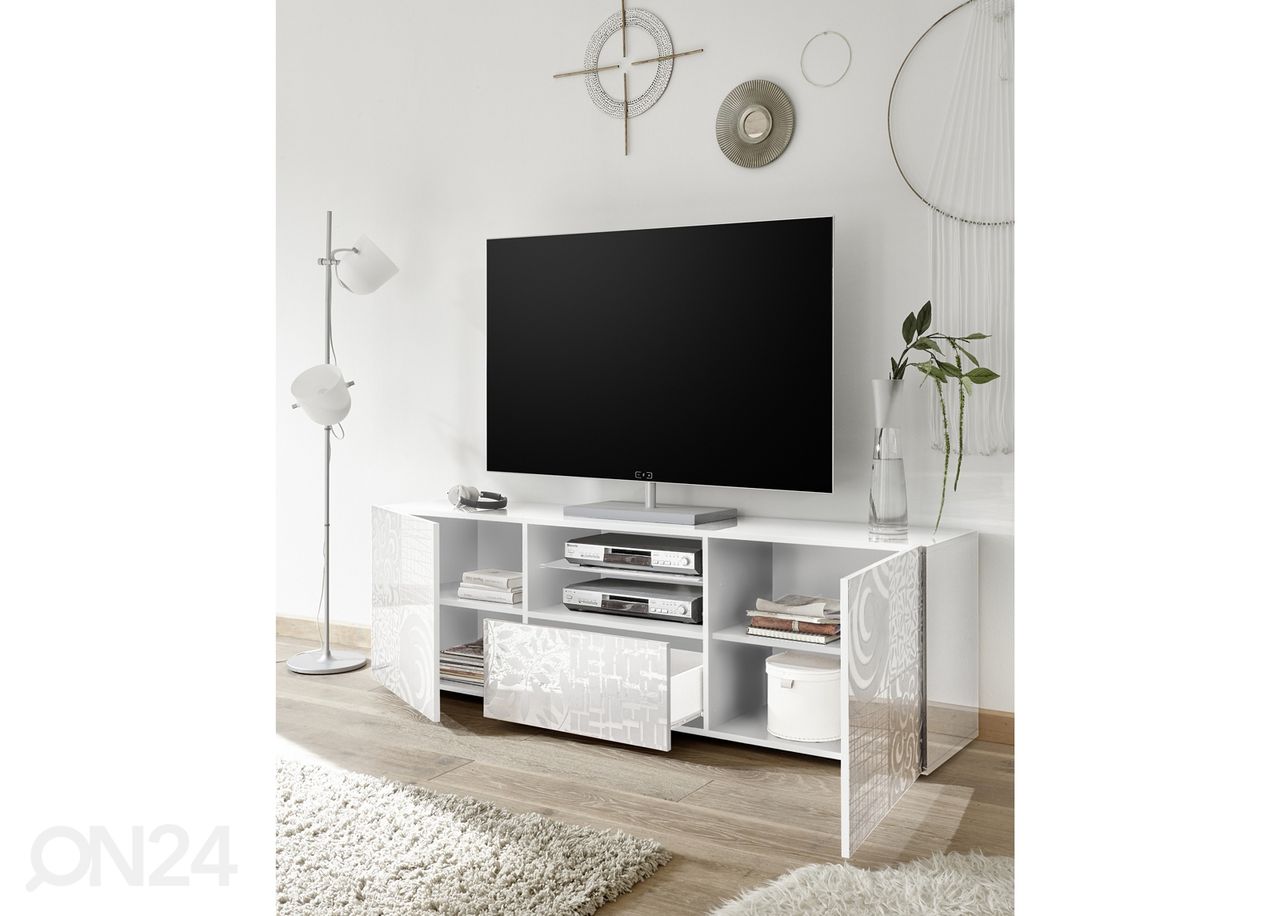 Valge TV-alus Miro 181cm suurendatud