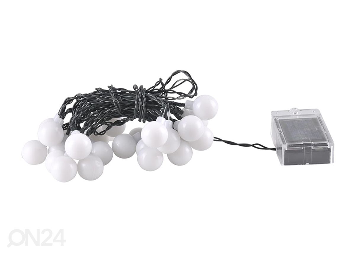 Valguskett Solar Garland Party Milky 30 LED suurendatud