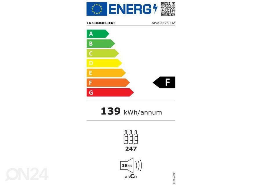 Veinikülmik La Sommeliere APOGEE250DZ suurendatud