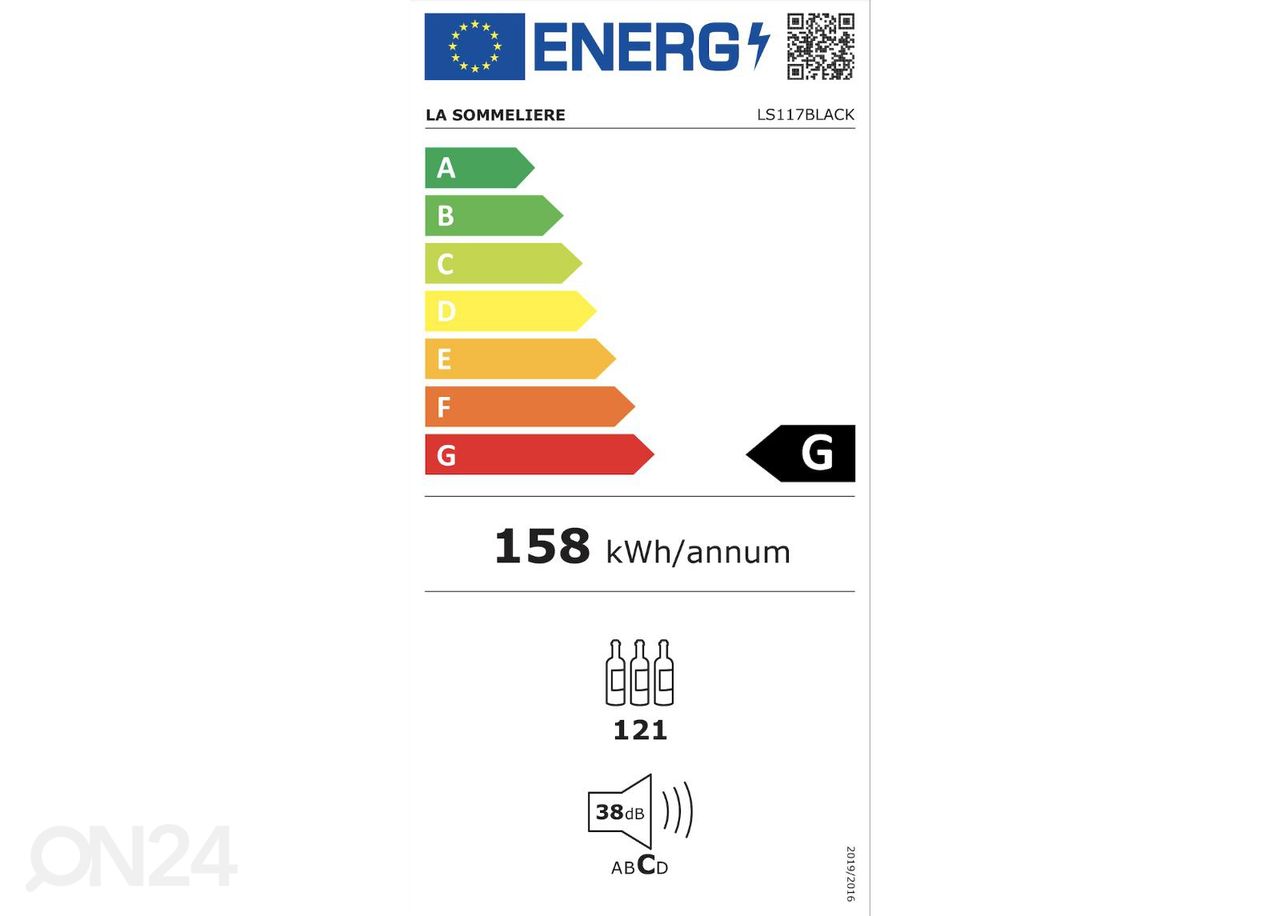 Veinikülmik La Sommeliere LS117BLACK suurendatud