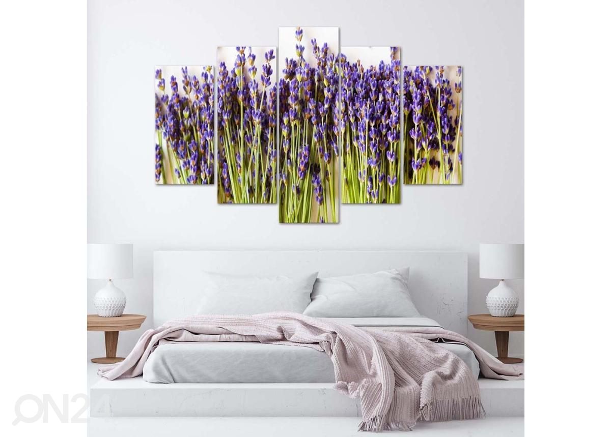 Viieosaline seinapilt Lavender 200x100 cm suurendatud