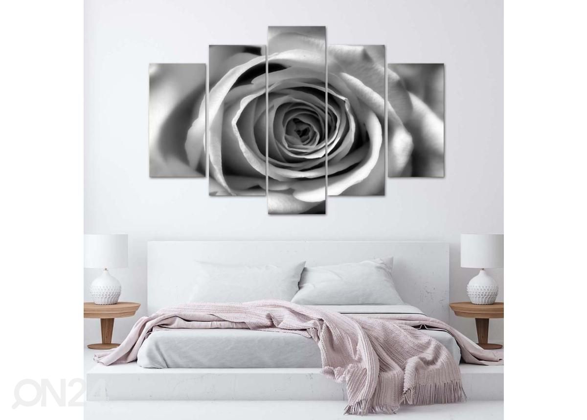 Viieosaline seinapilt Rose Flower 200x100 cm suurendatud