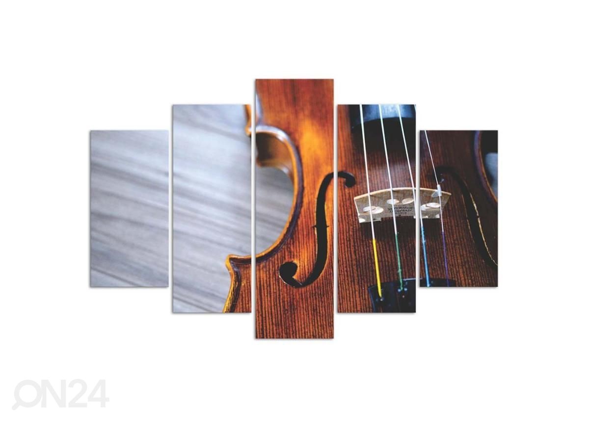 Viieosaline seinapilt Violin 150x100 cm suurendatud