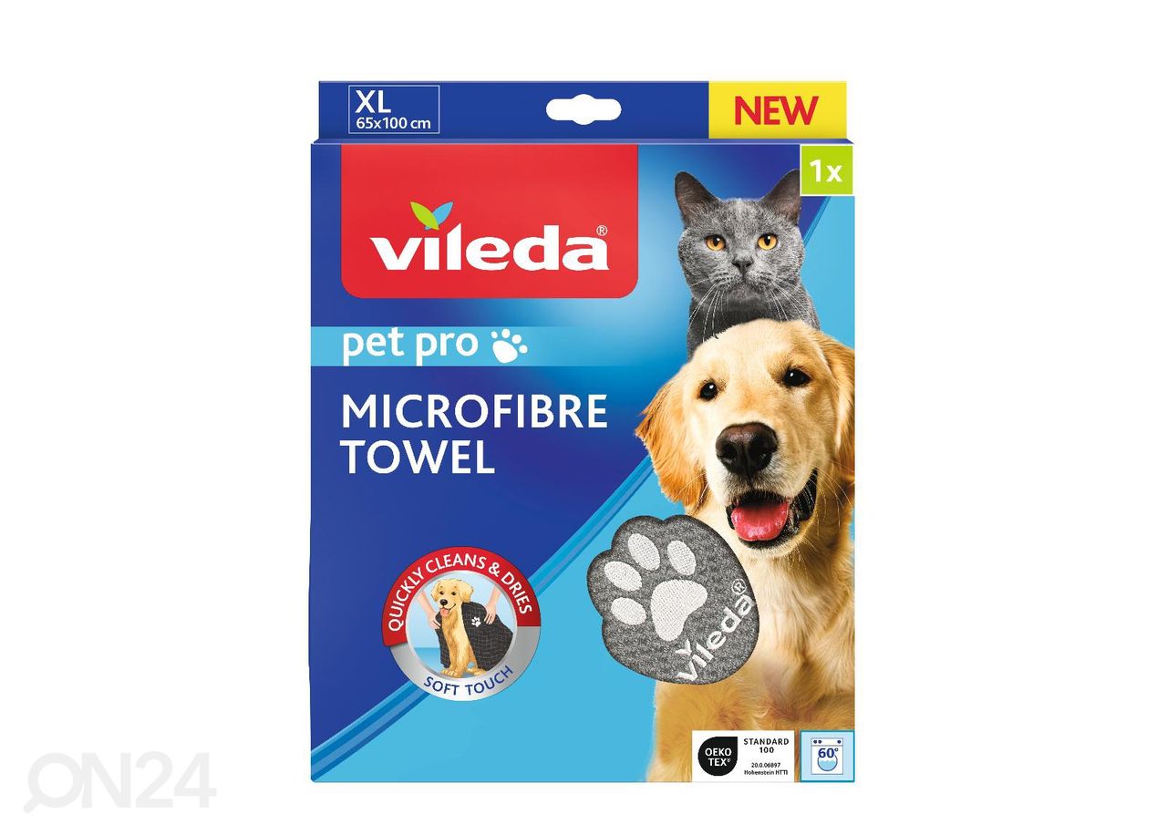 Vileda Pet Pro kuivatusrätik lemmikloomale XL (65x100 cm) suurendatud