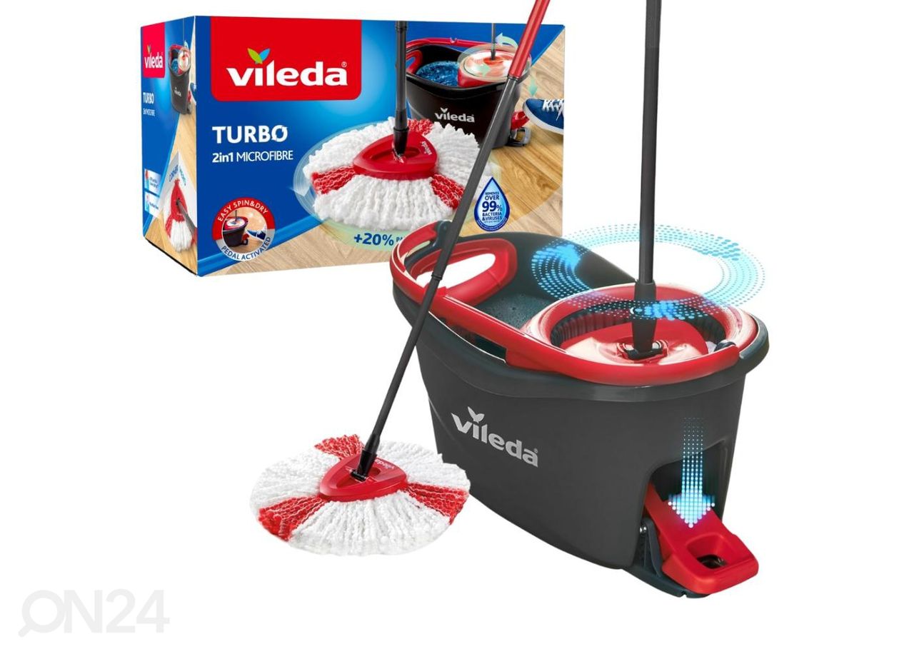 Vileda põrandapesukomplekt Easy Wring&Clean Turbo mopp+ämber suurendatud