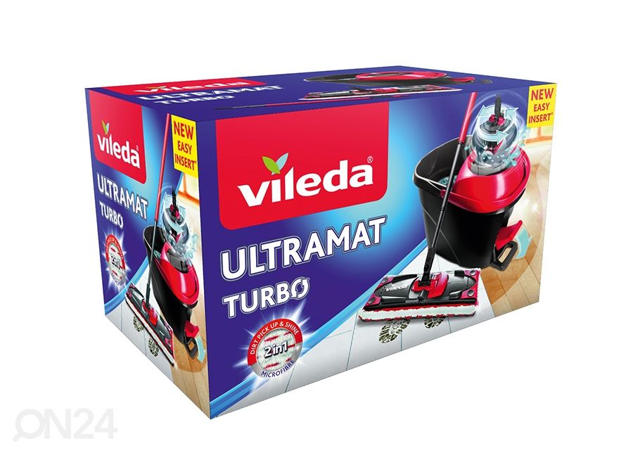 Vileda põrandapesukomplekt Easy Wring Turbo Ultramat mopp+ämber suurendatud