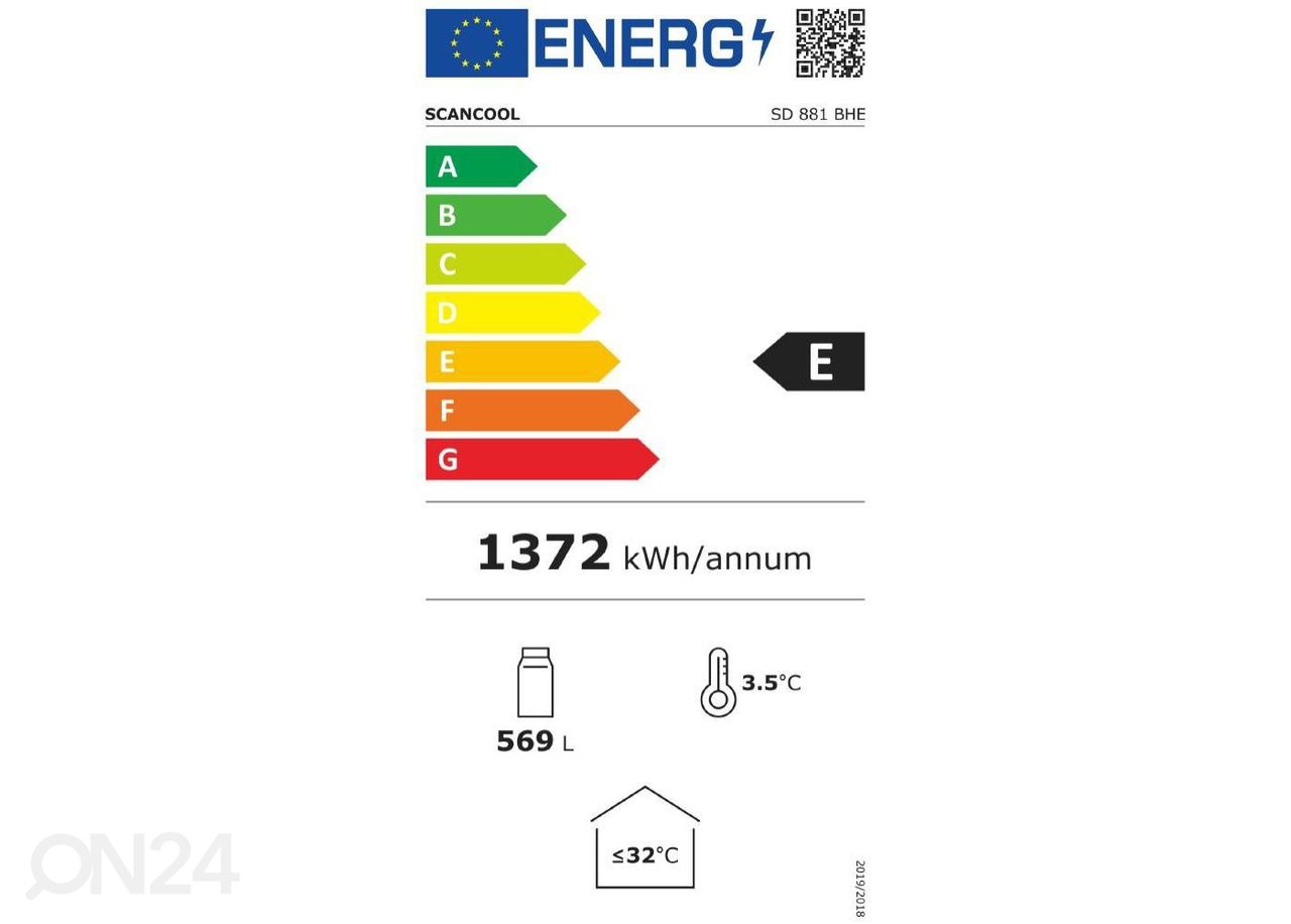 Vitriinkülmik Scandomestic SD881BHE suurendatud