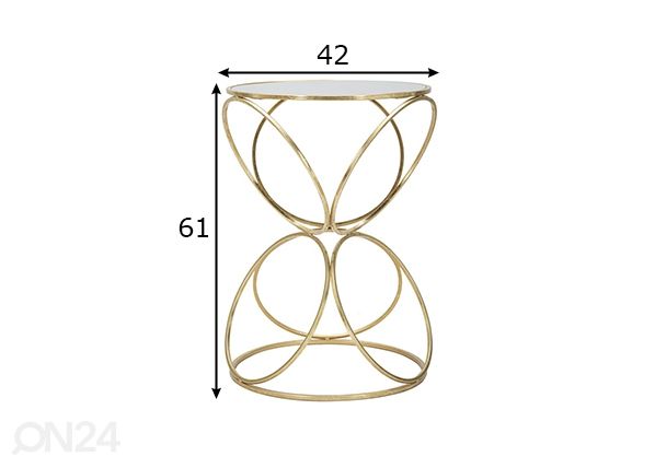 Abilaud Circly Ø42 cm, kuldne mõõdud