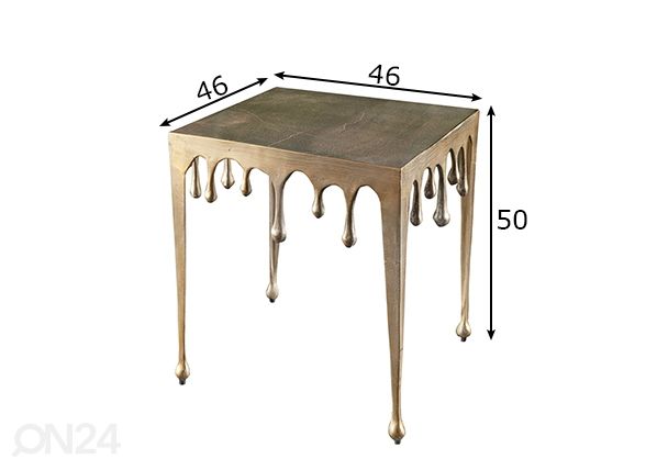 Abilaud Liquid Line 46x46xh50 cm mõõdud