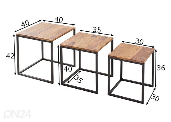 Abilaudade komplekt Elements mõõdud