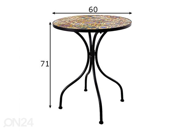 Aialaud Morocco Ø 60 cm mõõdud