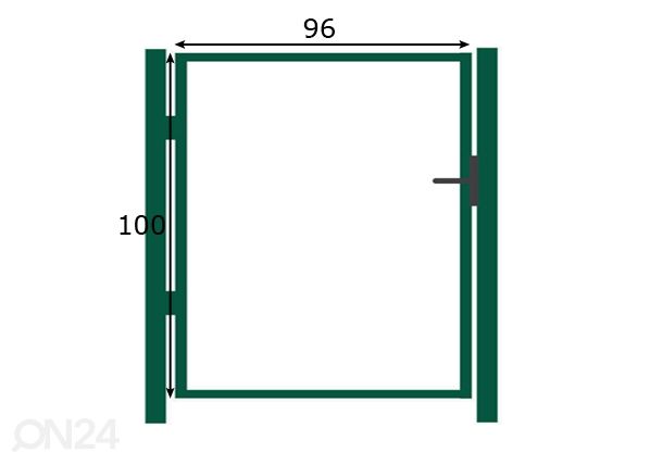 Aiavärava raam 1x0,96 m mõõdud