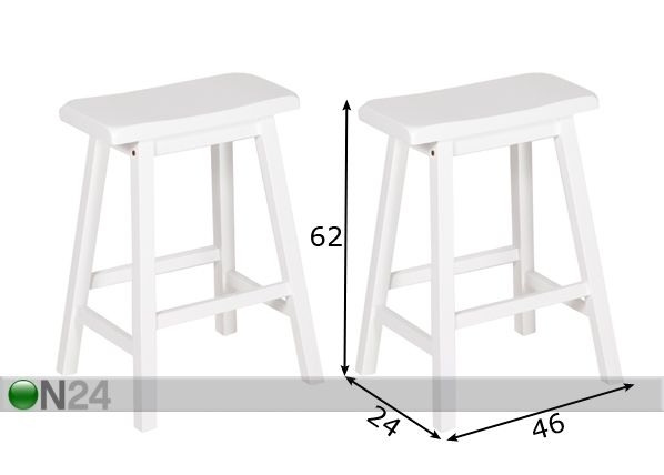 Baaripukk Monaco h62 cm, 2 tk mõõdud