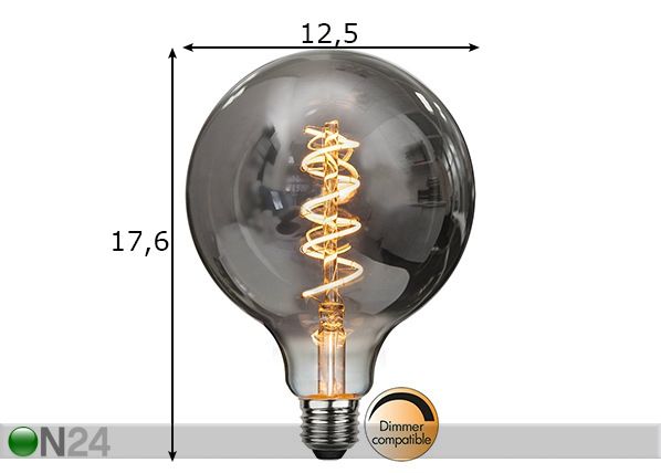 Dekoratiivne LED pirn sokliga E27, 4W mõõdud