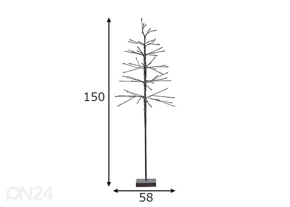 Dekoratiivne puu Snowfrost tree mõõdud