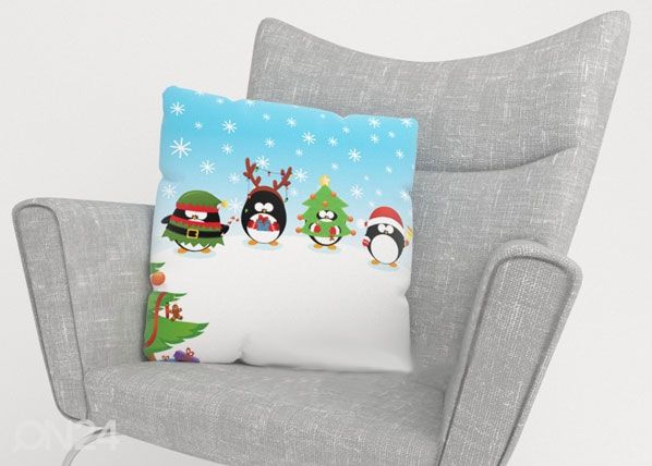 Dekoratiivpadjapüür Christmas Pinguins 40x60 cm