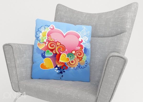 Dekoratiivpadjapüür Pink Heart 40x40 cm