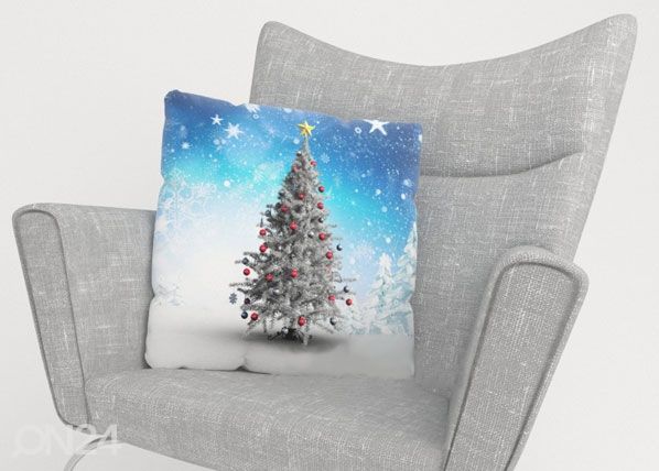 Dekoratiivpadjapüür White Christmas Tree 40x40 cm