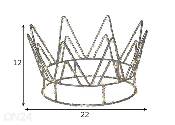 Dekoratsioon Crown mõõdud