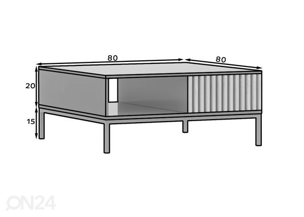 Diivanilaud 80x80 cm mõõdud
