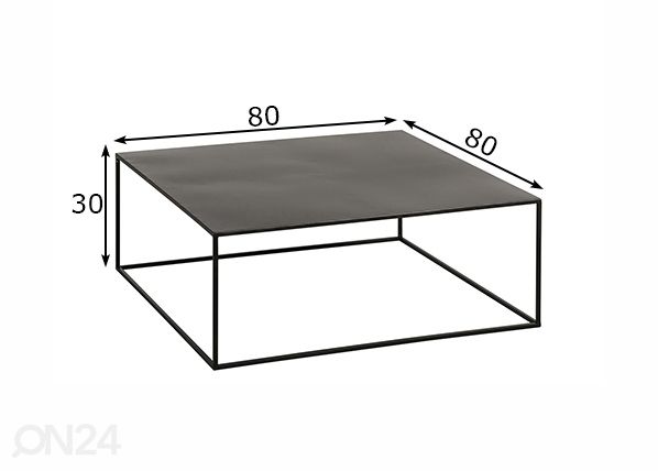 Diivanilaud Claro 80x80 cm mõõdud