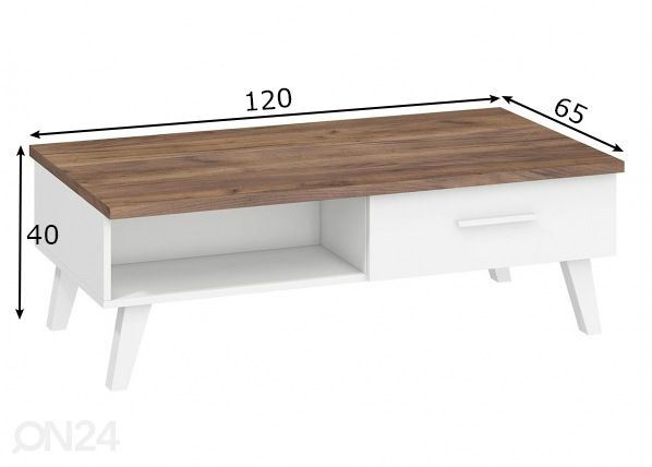 Diivanilaud Clon 120x65 cm mõõdud