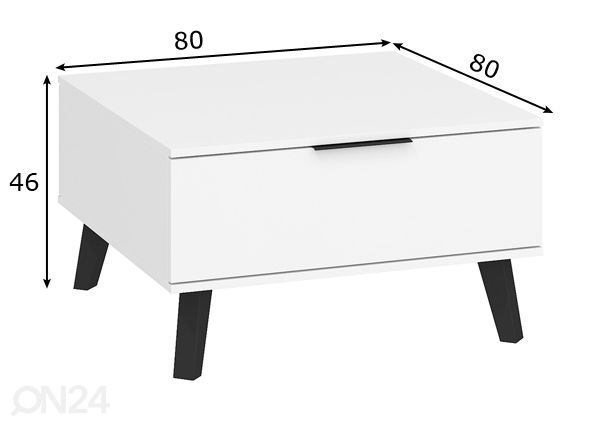 Diivanilaud Kilty 80x80 cm mõõdud