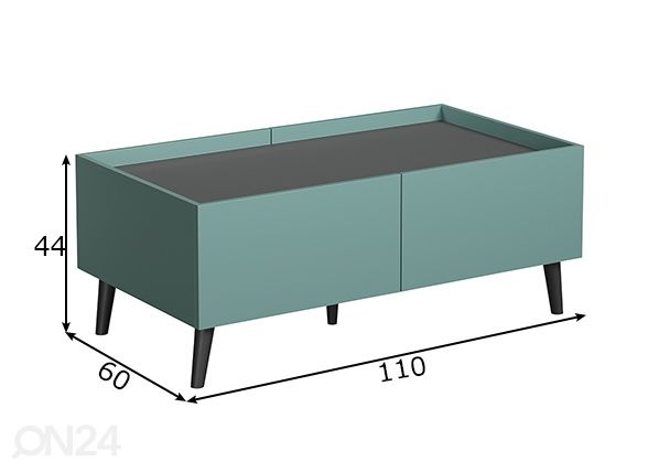 Diivanilaud Melton 110x60 cm mõõdud