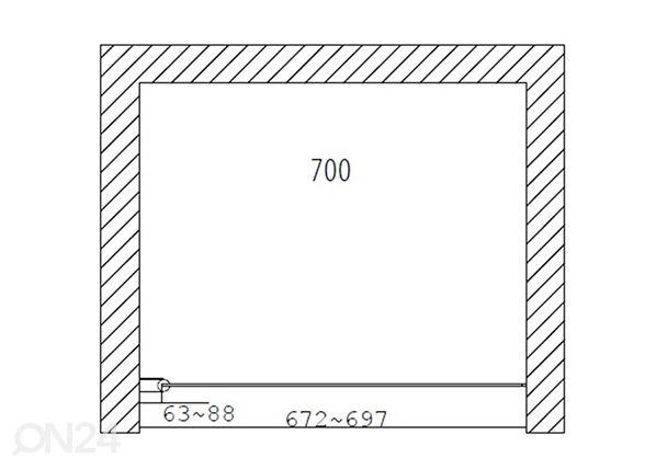 Dušiuks Duschy Door 70 cm mõõdud