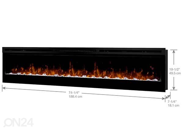 Elektrikamin seinale Dimplex Linear Prism 74 mõõdud