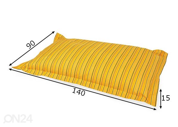 Etno kott-tool Muhu 90x140 cm mõõdud