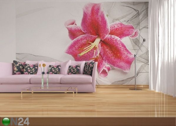 Fliis-fototapeet Red orchid 360x270 cm