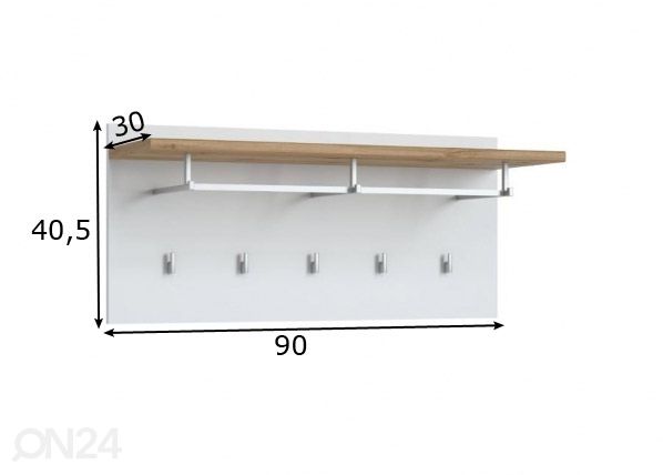 Garderoobipaneel Hola 90 cm mõõdud