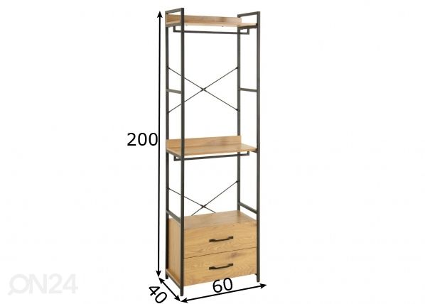 Garderoobiriiul 60 cm mõõdud