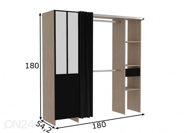 Garderoobisüsteem Atelier 180 cm mõõdud