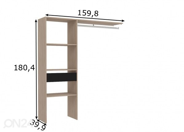 Garderoobisüsteem Combi Indus 160 cm mõõdud