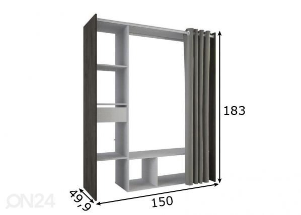 Garderoobisüsteem Montana 115-150 cm mõõdud