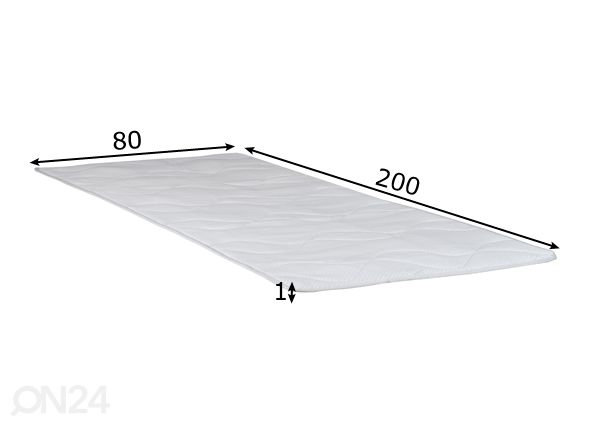 Hypnos madratsikaitse 80x200x1 cm mõõdud