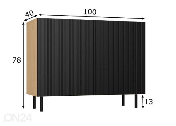 Kapp 100 cm mõõdud