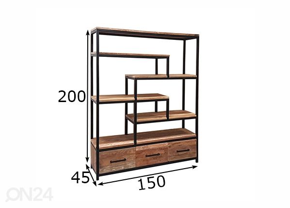 Kappriiul Montreal 150 cm mõõdud