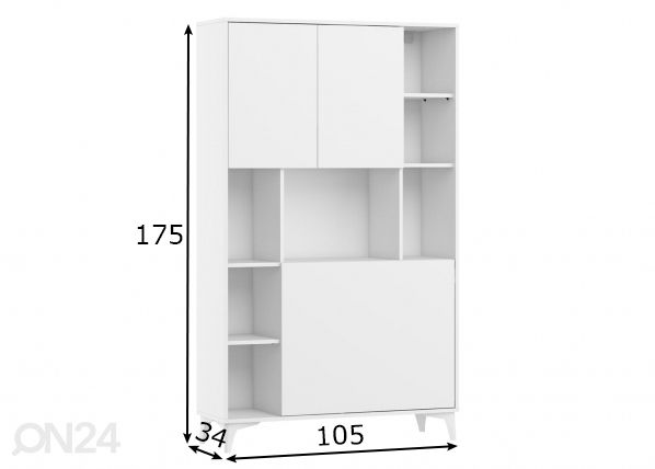 Kappriiul / sekretärkapp Lissy 105 cm mõõdud