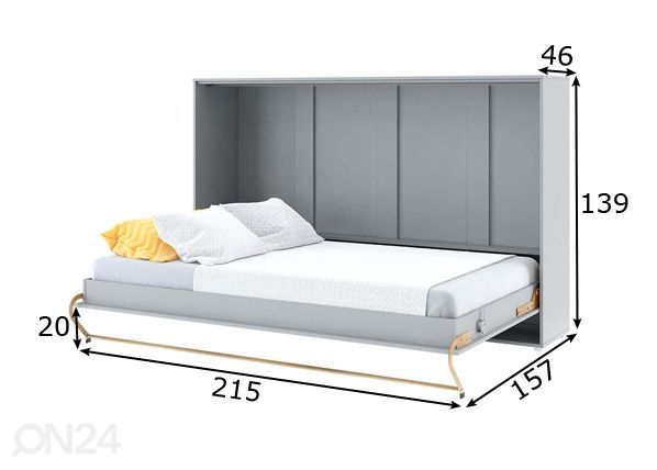 Kappvoodi Lenart CONCEPT PRO 120x200 cm mõõdud