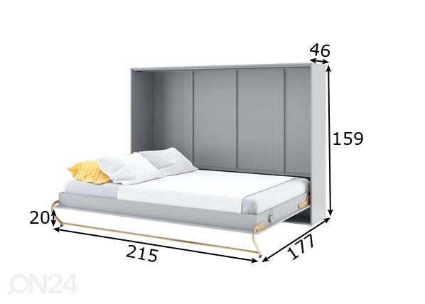 Kappvoodi Lenart CONCEPT PRO 140x200 cm mõõdud