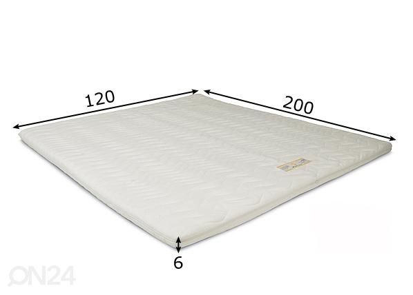 Kattemadrats Madrazzi memory foam-ist 120x200x6 cm mõõdud